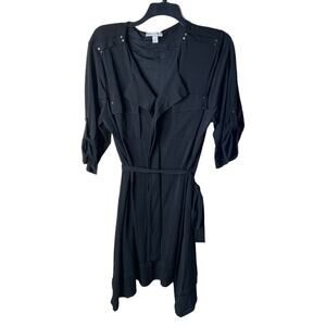 Cato Belted Tunic Dress Womens Plus Size 22/24W Stretch Asym Hem Office Casual